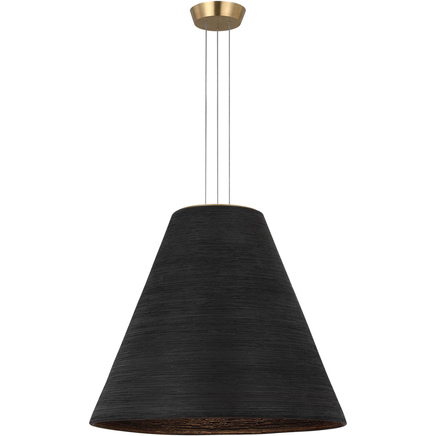 Visual Comfort Architectural SLPD12527BNB Sean Lavin Karam 1 Light 21 inch Natural Brass Pendant Ceiling Light in Black