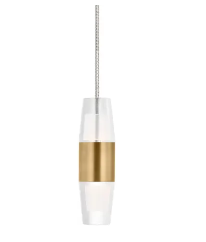 Visual Comfort Architectural SLPD395MP27NB Sean Lavin Lassell Monopoint 1 Light 120V Natural Brass Low-Voltage Pendant Ceiling Light, 3.6W, 2700K