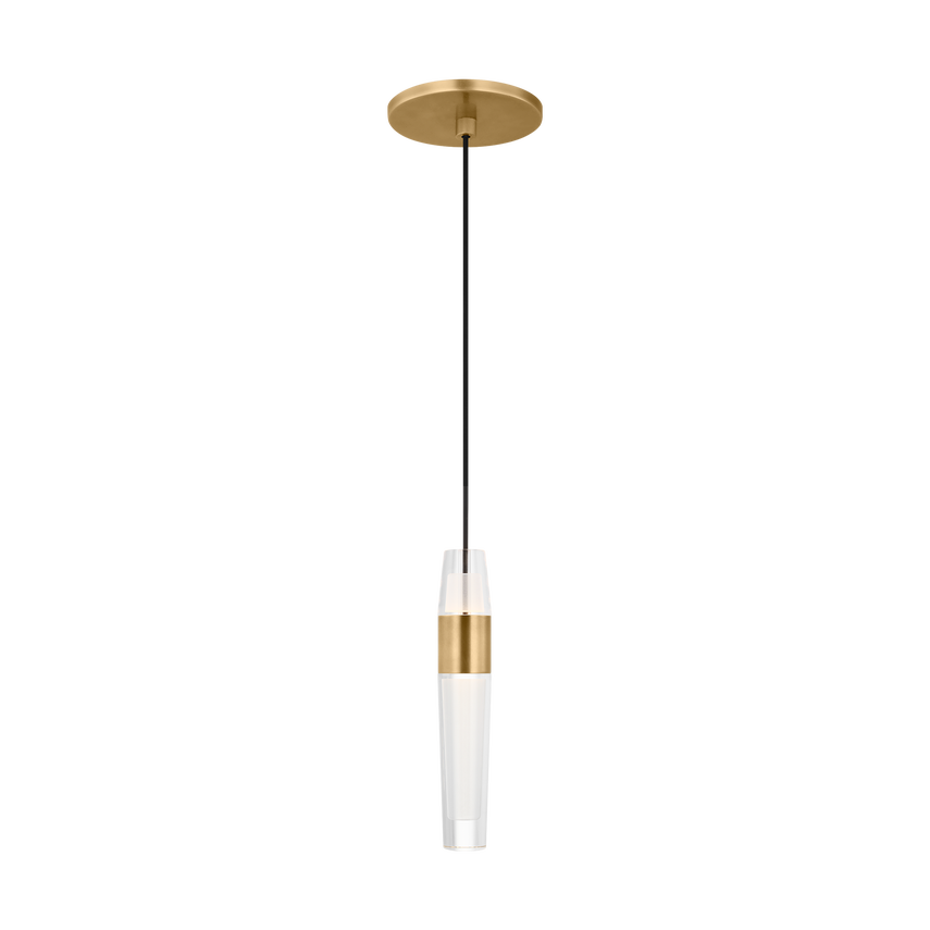 Visual Comfort Architectural SLPD39727NB Modern Sean Lavin Lassell 1-Light Pendant Ceiling Light CCT 2700K - Finish Natural Brass