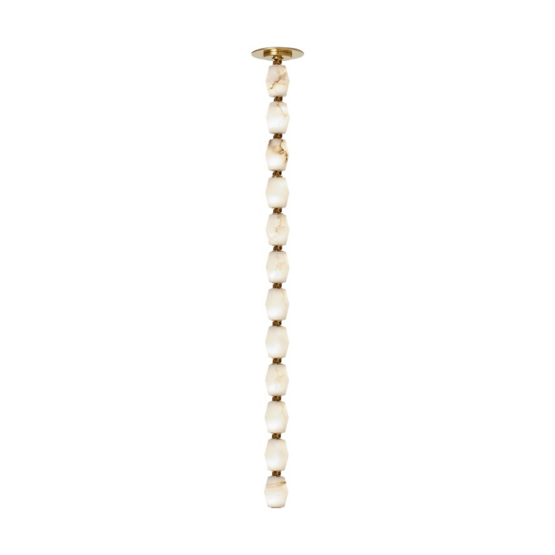 Visual Comfort Architectural SLPD55130ALBHABS Modern Sean Lavin Collier Alabaster 36 LED Pendant Surface System Ceiling light CCT 3000K - Voltage 120-277V - Finish Antique Brass