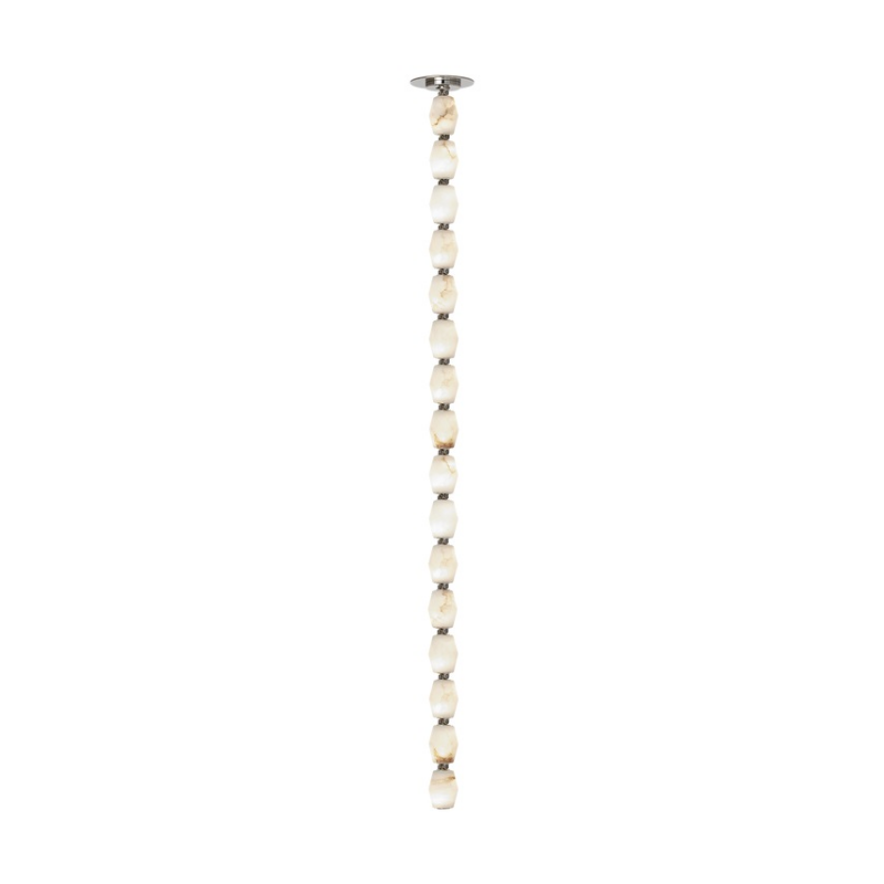 Visual Comfort Architectural SLPD55230ALBNR Modern Sean Lavin Collier Alabaster 48 LED Pendant with Remote Mount Driver CCT 3000K - Voltage 120V - Finish Polished Nickel