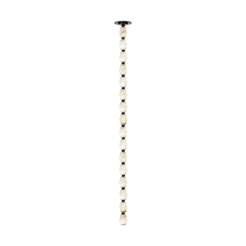 Visual Comfort Architectural SLPD55227ALBBZS Modern Sean Lavin Collier Alabaster 48 LED Pendant Surface System Ceiling light CCT 2700K - Voltage 120-277V - Finish Bronze