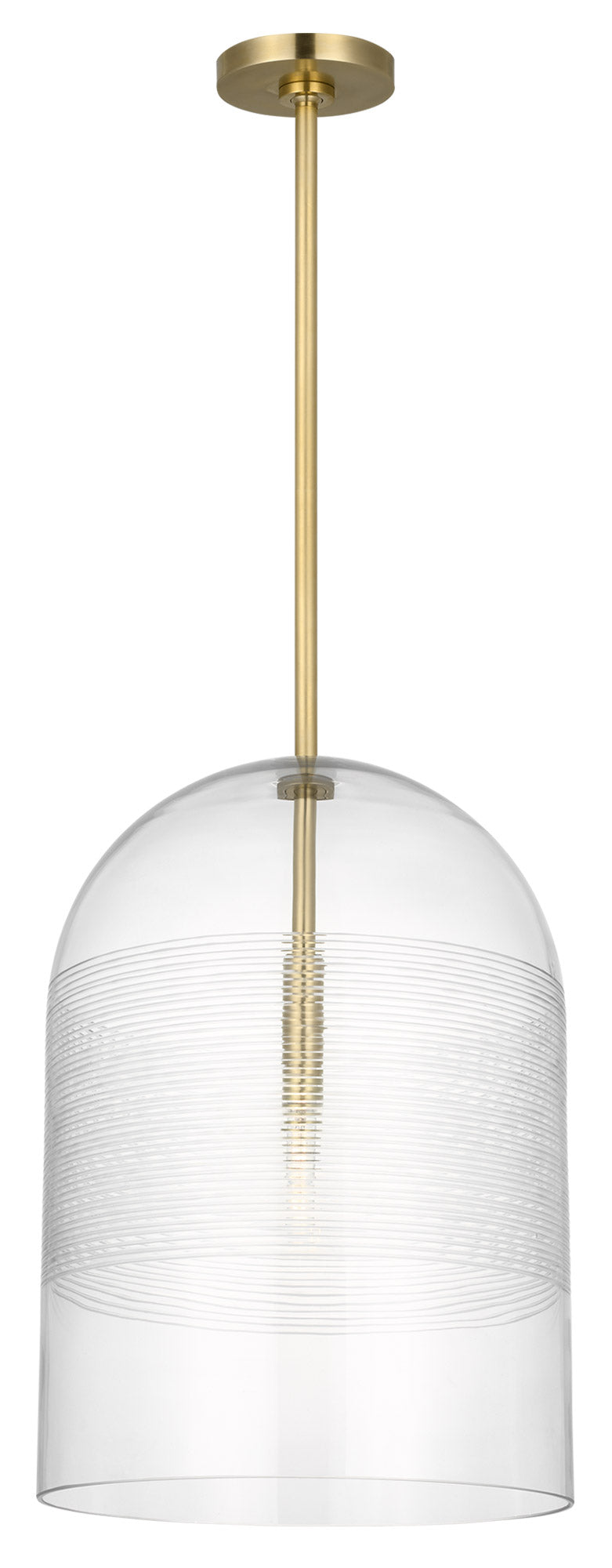 Visual Comfort Architectural SLPD637HABCG 20” Leano Wide Pendant, Wattage 5W, Hand Rubbed Antique Brass Finish
