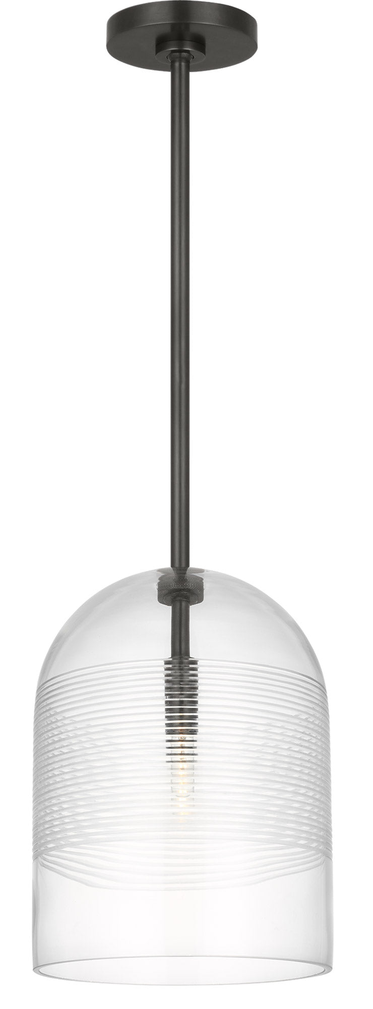 Visual Comfort Architectural SLPD641BZCG 13” Leano Clear Wide Pendant, Wattage 5W, Bronze Finish