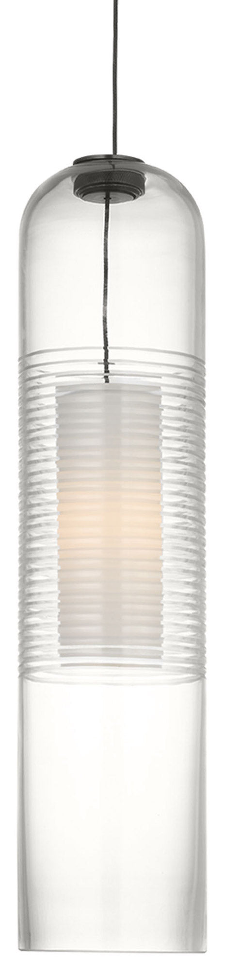 Visual Comfort Architectural SLPD771MOBZCG 14.6” Leano Monorail Pendant, Wattage 4W, Color Temperature 2700K, Bronze Finish