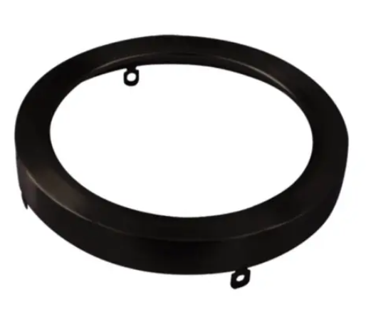 EnvisionLED SLSM-7R-TRIM-BL 7" Round Snap-On Trim for SlimLine Series, Black Finish