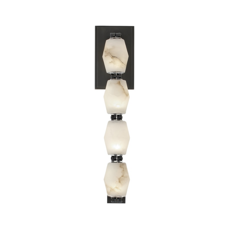 Visual Comfort Architectural SLWS54627ALBBZ Modern Sean Lavin Collier Alabaster 15 LED Wall Sconce CCT 2700K - Finish Bronze