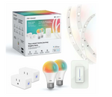 DALS Lighting SM-SSP Smart Home Starter Pack with Bulbs, Plugs, Dimmer, and Tape Light