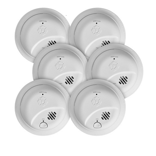 BRK First Alert SMI110 Battery powered smoke alarm with 10-Year sealed 3V lithium battery and silence feature.  Includes Ionization smoke sensing technology