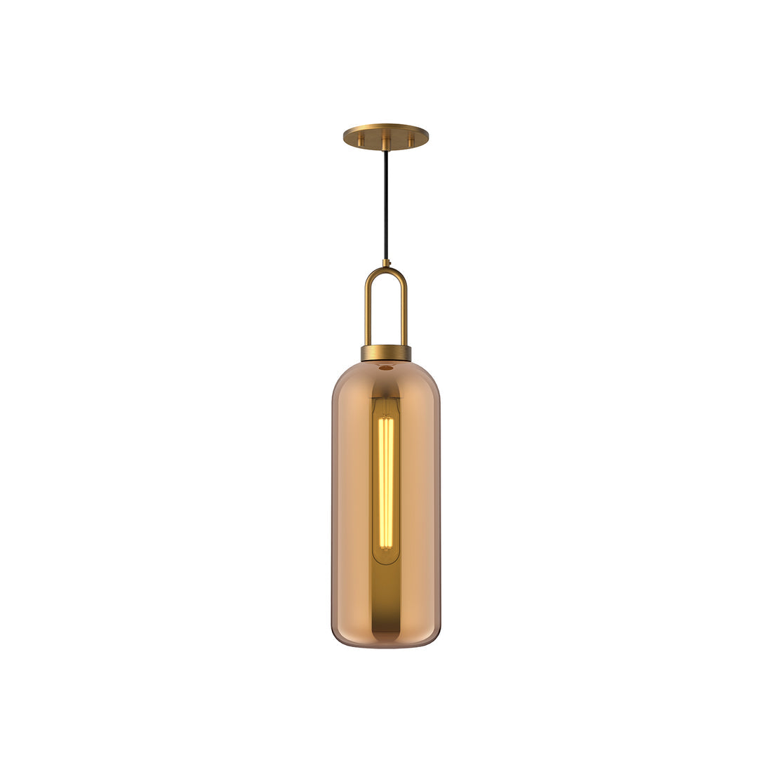 Alora Mood PD401606AGCP Soji 1-Light Pendant, 6", Japandi Style, 60W, 120V, Multiple Glass Options, UL Certified