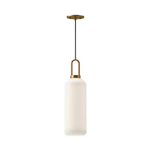 Alora Mood PD401606AGOP Soji 1-Light Pendant, 6", Japandi Style, 60W, 120V, Clear & Opal Matte Glass, UL Certified