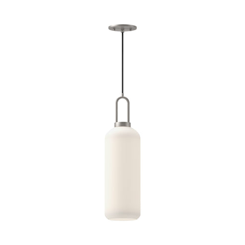 Alora Mood PD401606BNOP Soji 1-Light Pendant, 6", Japandi Style, 60W, 120V, Brushed Nickel/Opal Matte Glass, UL Certified