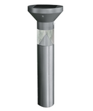 Feit Electric BOLLARD/SYNC/SOL/NK 12 in. OneSync Landscape Solar Bollard Light, Multi-Color Temperature, Nickel Finish