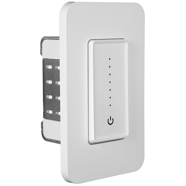 American Lighting SPKPL-120VDIM-WH Spektrum 4" Tall 120V Smart Dimmer Switch, White Finish