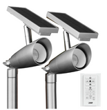 Feit Electric SPOT/SYNC/SOL/NK/2 8 in. OneSync Landscape Nickel Solar Spotlight Starter Kit Pack 2