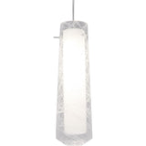 AFX Lighting SPP1000L30D2SNCL Spun 5 Inch LED Pendant In Satin Nickel With Clear Outer-Inner White Glass