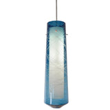 AFX Lighting SPP1000L30D2SNSB Spun 5 Inch LED Pendant In Satin Nickel With Steel Blue Outer-Inner White Glass