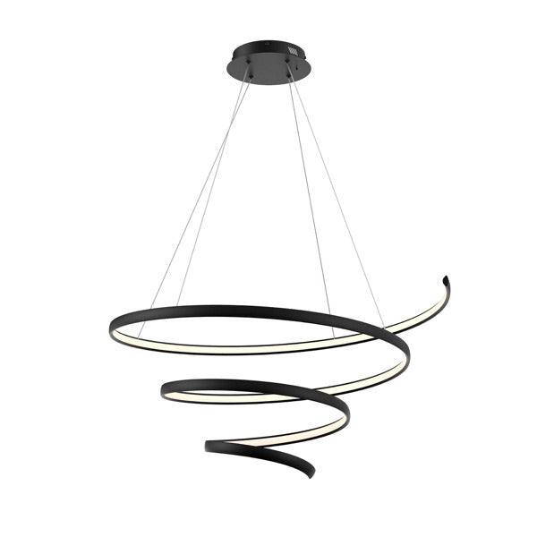 DALS Lighting SPR34-CC-BK 60" Helix LED Pendant Light, Wattage 60W, Multi-Color Temperature, 2,370 Lumens, Voltage 120V, Black Finish