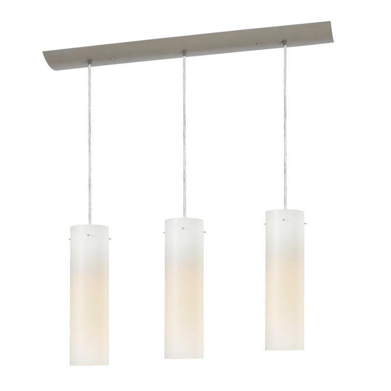 AFX Lighting SSP04MBSNWHLNR3 Soho 3 Light 41 Inch Multi-Port Pendant In Satin Nickel With White Glass