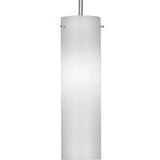 AFX Lighting SSP04MBSNWH Soho 1 Light 4 Inch Pendant In Satin Nickel With White Glass