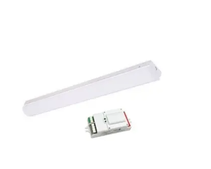 Cyber Tech Lighting ST4840L-LED/850/MS 4-ft 40W Covered LED Utility Light w/ Motion Sensor, Dimmable, 4400 lm, 120V-277V, 5000K