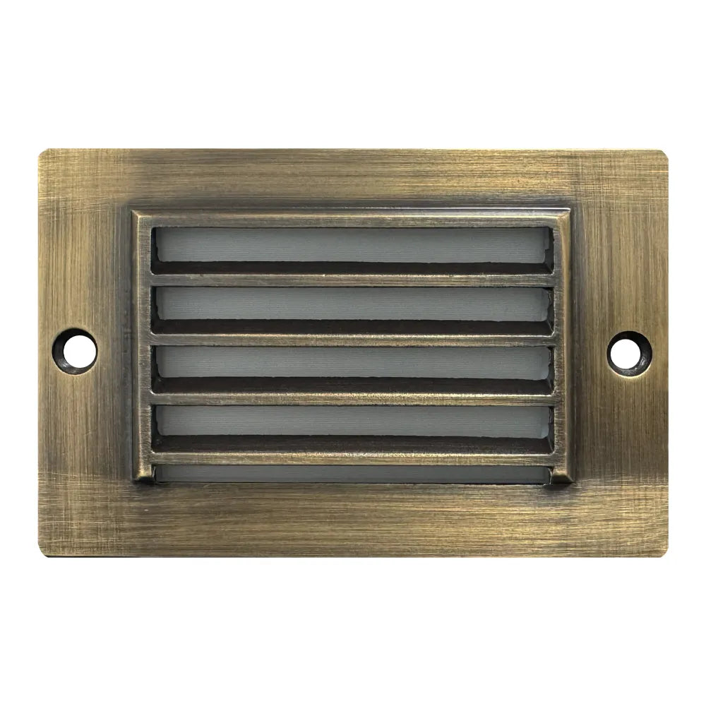 ABBA Lighting USA STB07-NB Heavy Duty Cast Brass Integrated Step Light - Finish: Natural Brass