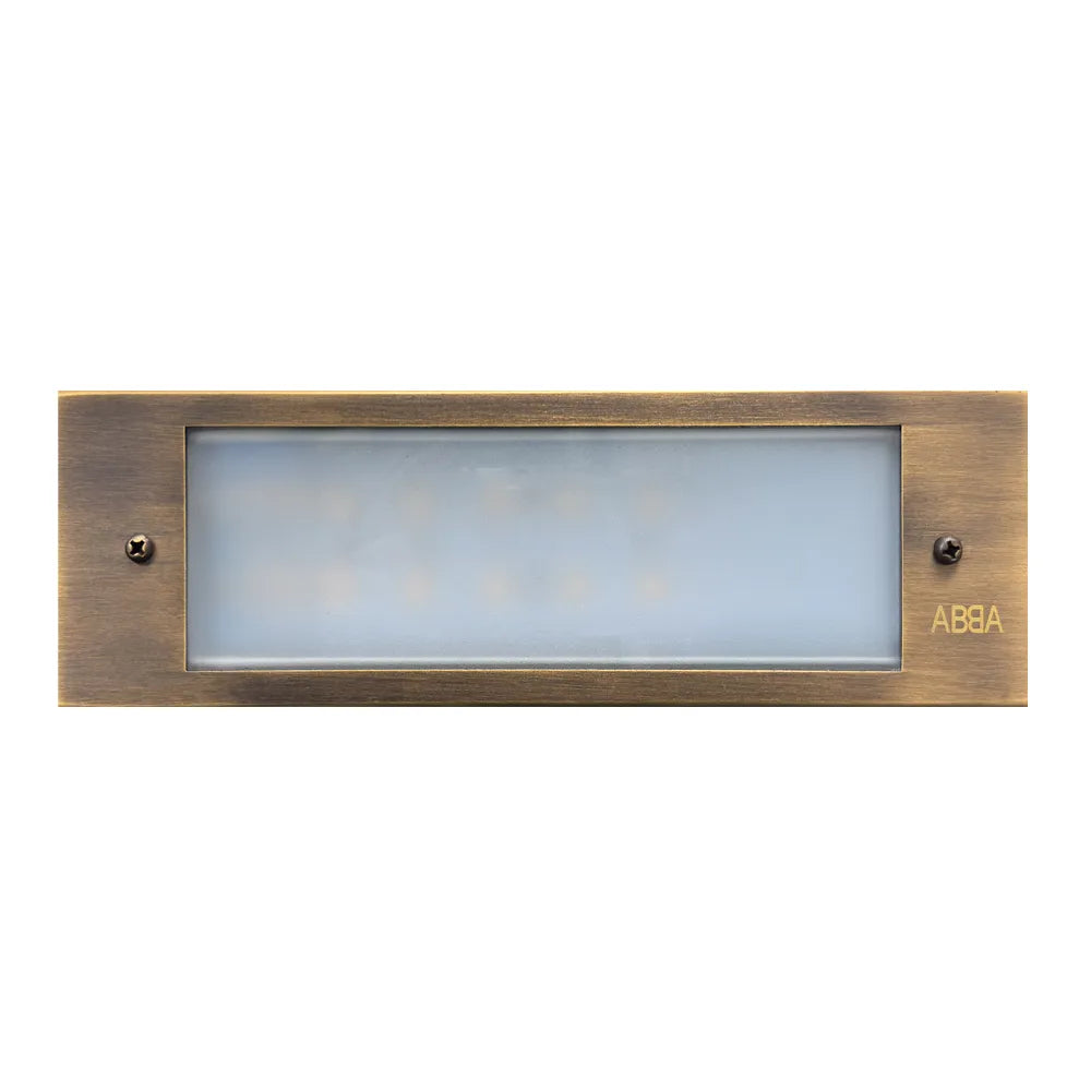 ABBA Lighting USA STB10 Heavy Duty Cast Brass Integrated Step Light - Finish: Natural Brass