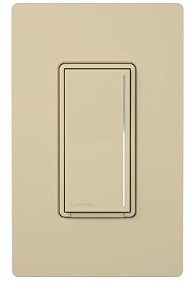 Lutron STCL-153M-IV Dimmable LED/CFL or 600W Incandescent/Halogen Multi Location Touch LED Dimmer with On/Off Paddle Switch, Ivory Finish