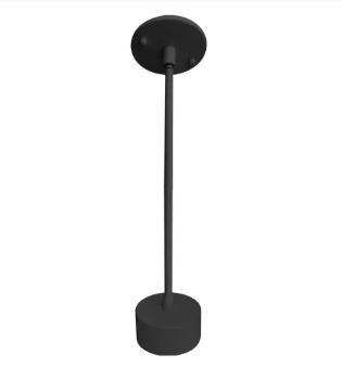 EnvisionLED STM-JBX-6-BLK 2-ft / 4-ft / 6-ft Pendant Stem Mount, Adjustable Length, Black