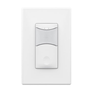 SensorWorx SWX-103-WH Wall Switch Sensor - PIR - 1-Pole - Manual On - 120-277V - White