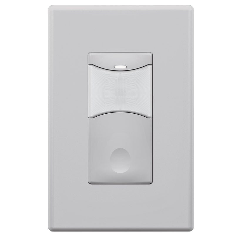 SensorWorx SWX-113-1-GY Wall Switch Sensor - PIR + Daylight Detection - Manual On - Stand Alone - 12-24V- Gray