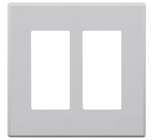 SensorWorx SWX-199-2P-GY Wall Plate, 2-Gang, Gray Finish