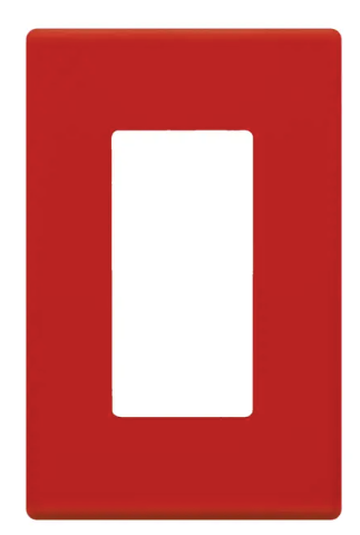 SensorWorx SWX-199-SL-RD Screwless Wall Plate, Red Finish