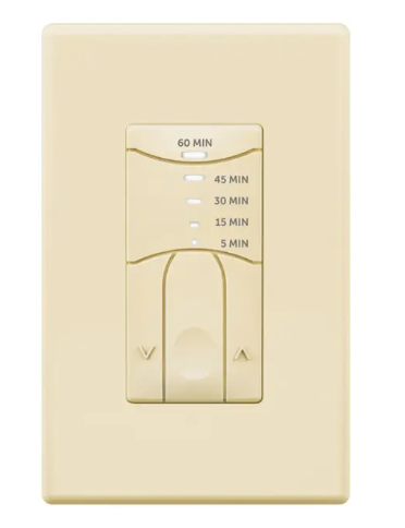 SensorWorx SWX-843-60M-LA-HE Interval Timer Switch - 5 / 15 / 30 / 45 / 60 Minute Increments, Humid Environment, Voltage 120-277V, Light Almond Finish
