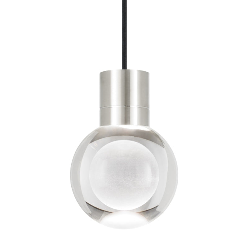 Visual Comfort Architectural 700TDMINAP1CBS-LEDWD Modern 5" Mina 1-lt LED Pendant Ceiling Light - 120V - CCT: 2200K-3000K - Cord Color: Black - Finish: Satin Nickel