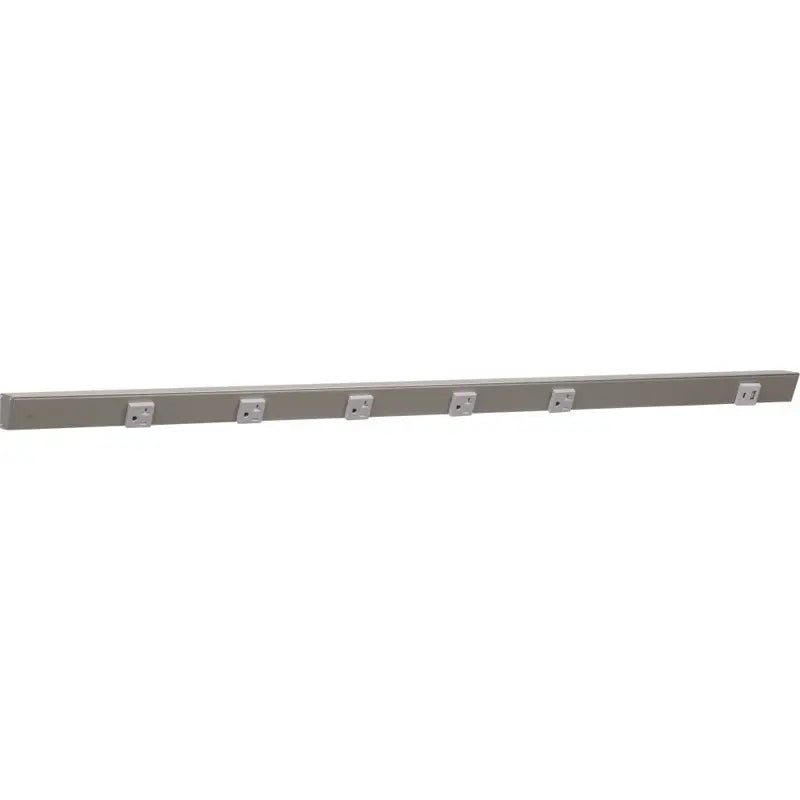 Task Lighting APTUR42-6GSN 42" Slim Angled Power Strip - Left Wire Entry - 5 Grey Receptacle - Right Side USB-A/C - 120V - Finish: Satin Nickel