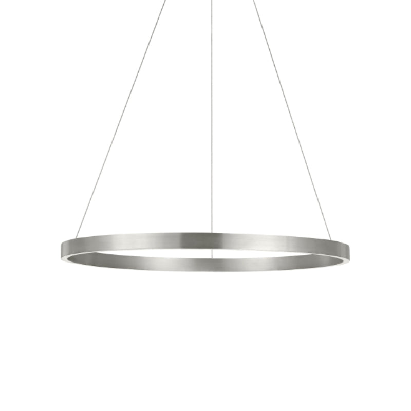 Visual Comfort Architectural 700FIA30S-LED935 Modern Fiama 30" LED Single Tier Suspension Chandelier Ceiling Light - 120-277V - CCT:3500K - Finish: Satin Nickel