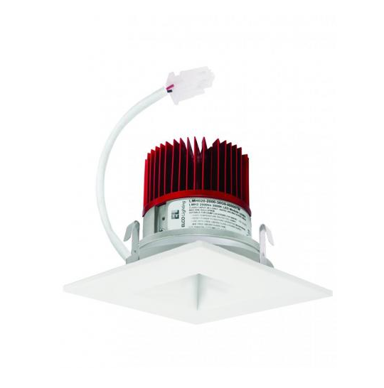 Elco Lighting E417C0835W2  Square on Square Reflector Ceiling Light  - 850 Lumens - CCT: 3500K - Beam Angle: 60º - Finish: All White
