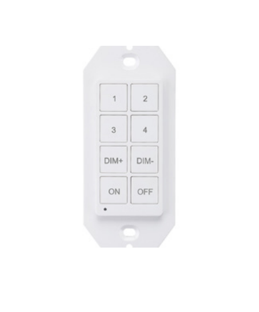 ESL Vision ESL-ISS-WS-B8B-01 IntelliSense™ Battery-Powered Wireless Wall Switch 8-Button 4-Scenes DIM+, DIM-, ON/AUTO/OFF (2 AAA Batteries)