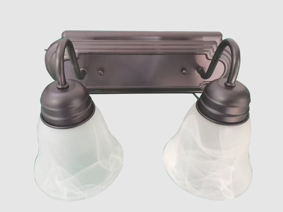 Eiko BRVLW-2A19-BZ Bulb Ready Vanity Leawood 2 Lamp A19 Bronze