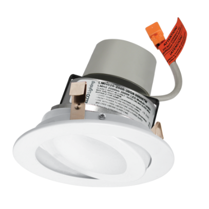 Elco Lighting E418R0840W 4" LED Module & Driver with Adjustable Trim - 850 Lumens - CCT: 4000K - Beam Angle: 60º - Finish: All White