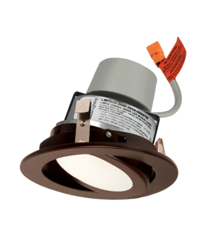 Elco Lighting E418R0827BZ 4" LED Module & Driver with Adjustable Trim - 850 Lumens - CCT: 2700K - Beam Angle: 60º - Finish: All Bronze