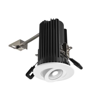 Elco Lighting E2L18WF30B 2" Round Adjustable Teak™ LED Light Engine - 850-1100 Lumens - CCT: 3000K - Beam Angle: 60º - Finish: All Black