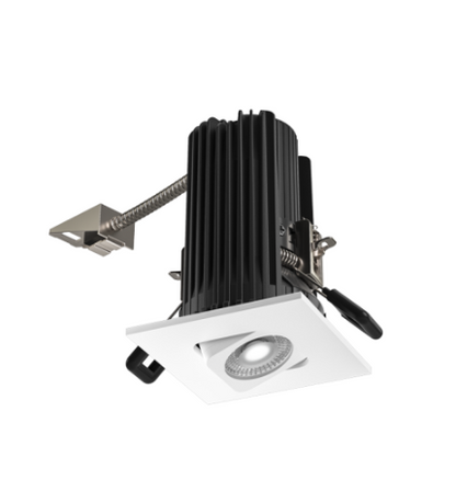 Elco Lighting E2L19NF27B 2" Square Adjustable Teak™ LED Light Engine - 850-1100 Lumens - CCT: 2700K - Beam Angle: 88º - Finish: All Black