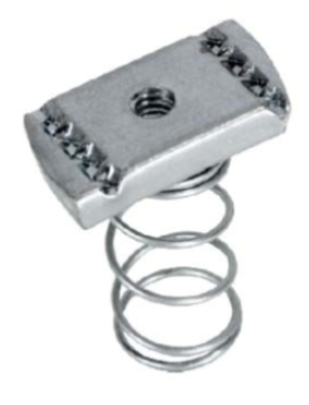 Orbit SNR-1420 Steel Regular Spring Nut, 1/4"-20 Threaded Rod