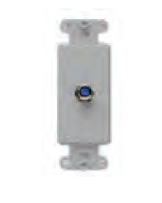 Task Lighting TRO-CJ-B Decora style cable jack, "F" style, for 75 Ohm coaxial cable Black Finish