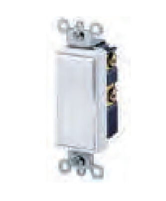 Task Lighting TRO-SPS-20A-W Decora 20 amp single-pole rocker switch White Finish