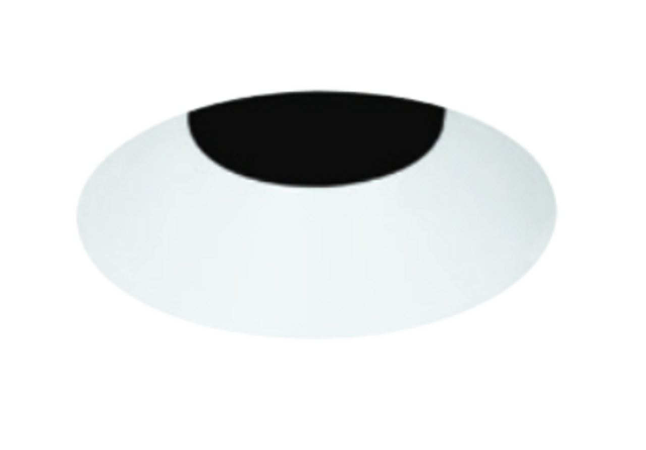 Visual Comfort Architectural E3RF15B-HW Element 3" Round Trim – Shower – Bevel Style –   White Finish – Flanged Ceiling Appearance up to 1.1"-1.5" Ceiling Thickness