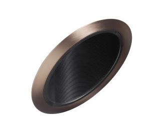 Elco Lighting EL603BZ 6" Super Sloped Baffle with PAR30 Gimbal Trim - Finish Bronze