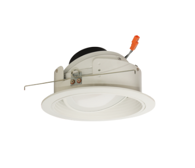 Elco Lighting EL476CT5W 6" Round LED Adjustable Baffle with PAR38 Gimbal Insert - 18W - CCT Selectable - 120V - Finish: All White